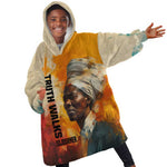 Sojourner Truth Kid Wearable Blanket Hoodie Truth Walks - Bold Portrait and Empowerment Design - African Pride
