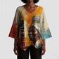 Sojourner Truth Kimono Sleeve Blouse Truth Walks - Bold Portrait and Empowerment Design - African Pride