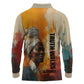Sojourner Truth Long Sleeve Polo Shirt Truth Walks - Bold Portrait and Empowerment Design - African Pride