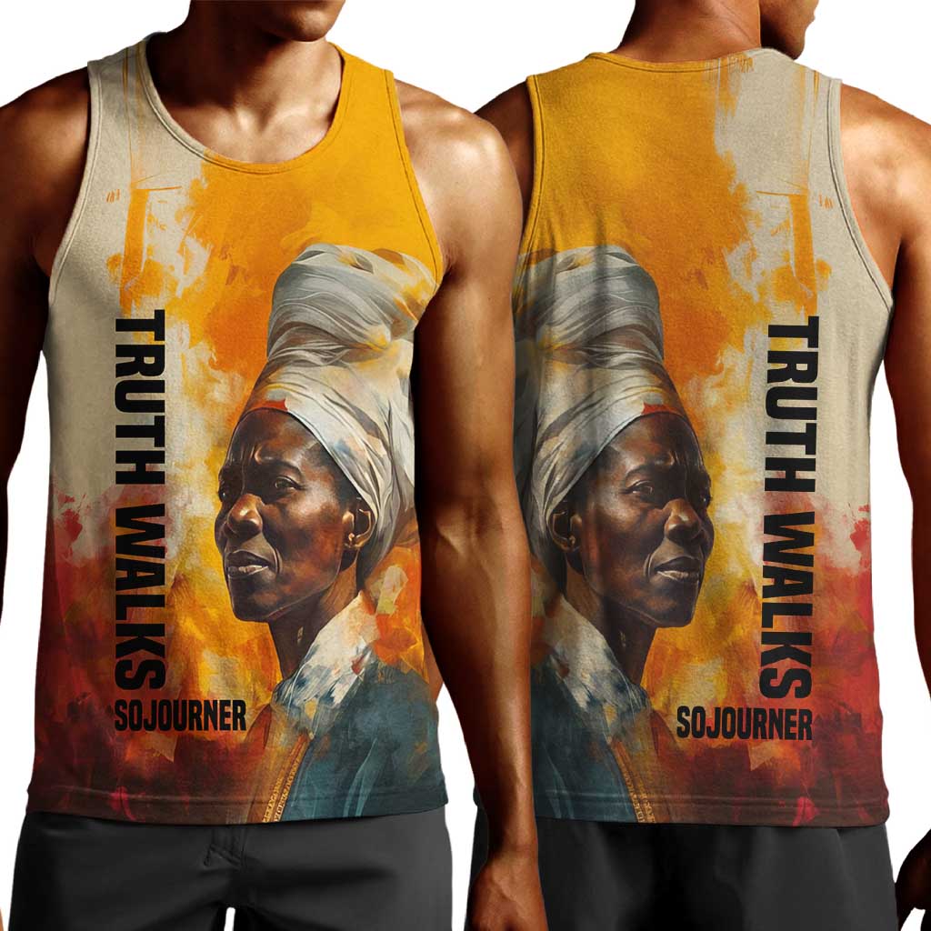 Sojourner Truth Men Tank Top Truth Walks - Bold Portrait and Empowerment Design - African Pride