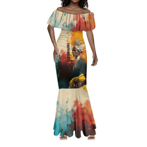 Sojourner Truth Mermaid Dress Truth Walks - Bold Portrait and Empowerment Design - African Pride