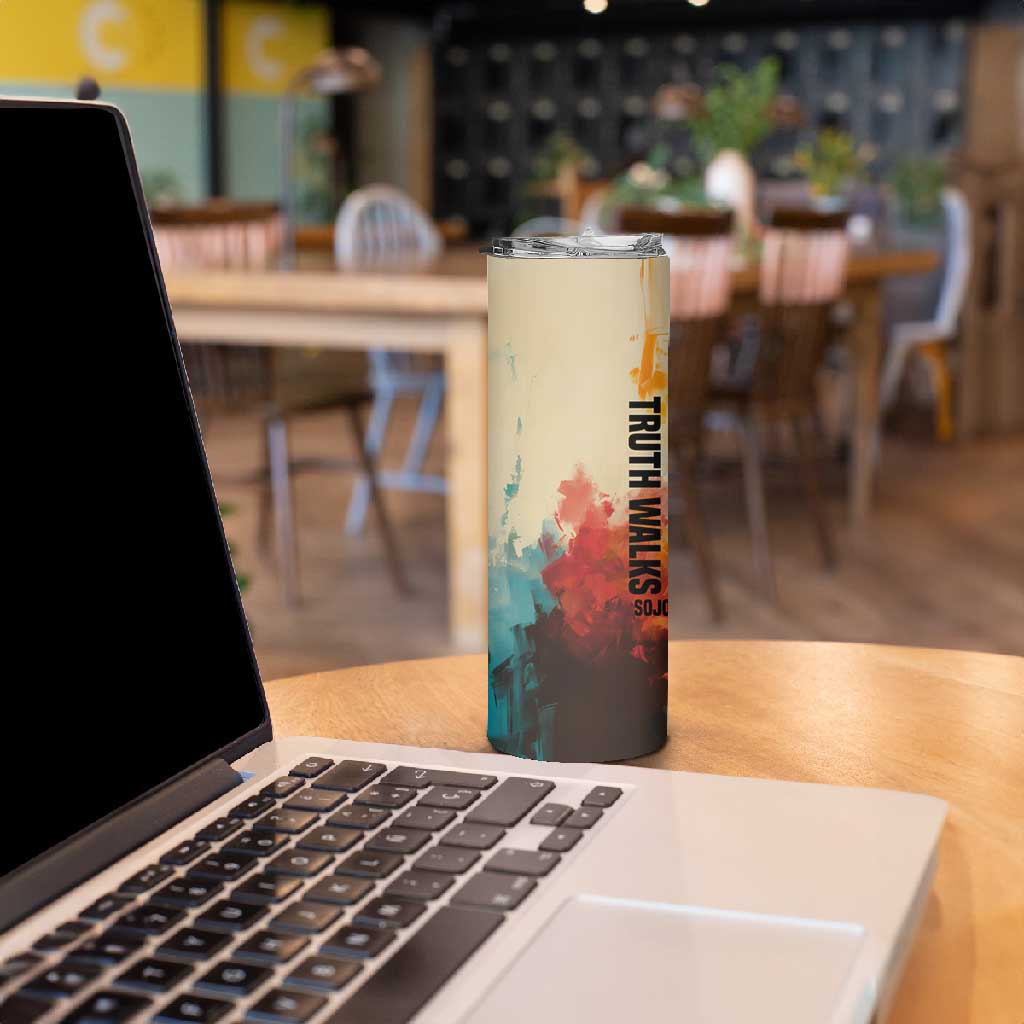 Sojourner Truth Skinny Tumbler Truth Walks - Bold Portrait and Empowerment Design - African Pride
