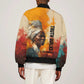 Sojourner Truth Sleeve Zip Bomber Jacket Truth Walks - Bold Portrait and Empowerment Design - African Pride