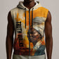 Sojourner Truth Sleeveless Zip Hoodie Truth Walks - Bold Portrait and Empowerment Design - African Pride