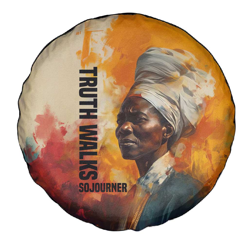Sojourner Truth Spare Tire Cover Truth Walks - Bold Portrait and Empowerment Design - African Pride