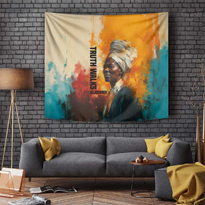 Sojourner Truth Tapestry Truth Walks - Bold Portrait and Empowerment Design - African Pride