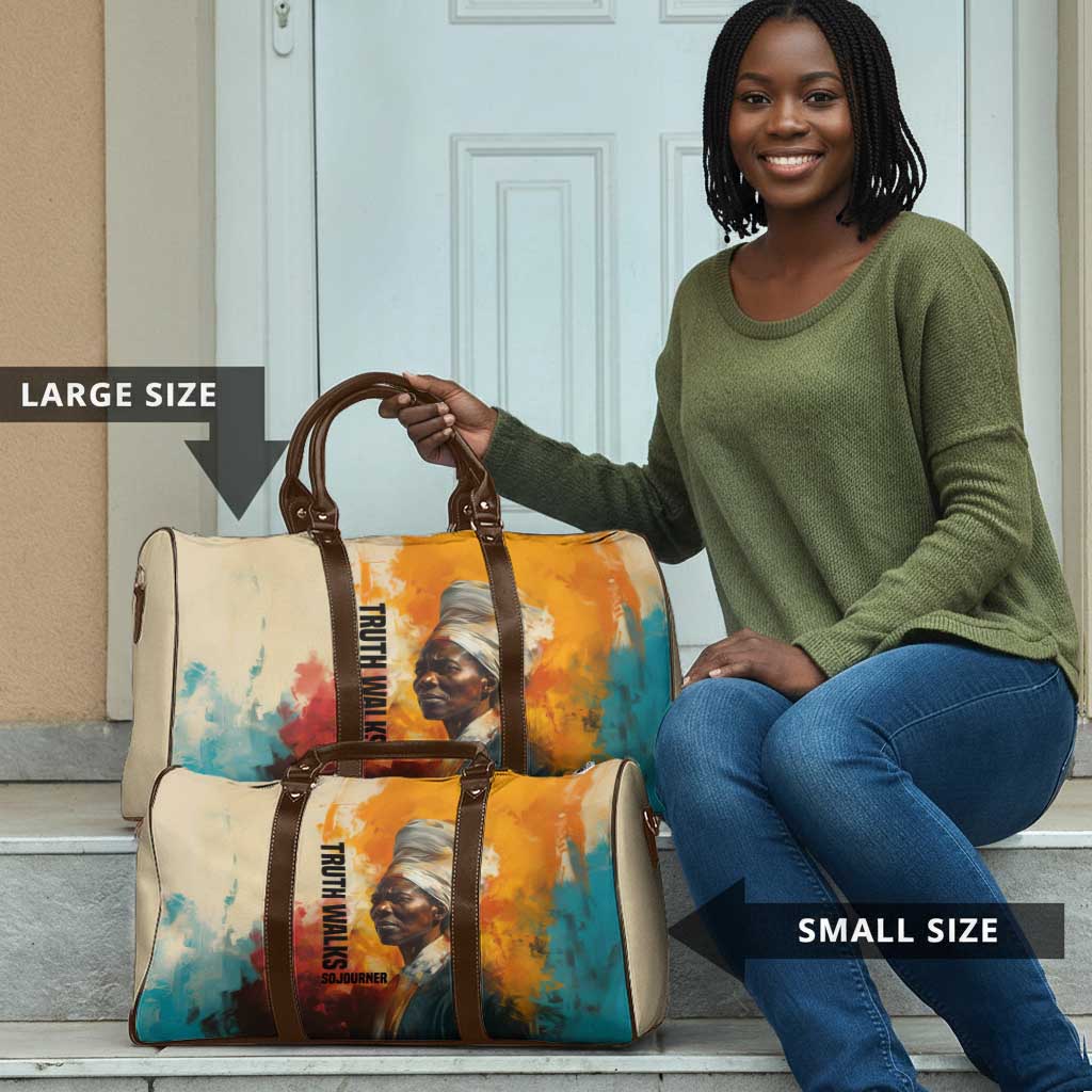Sojourner Truth Travel Bag Truth Walks - Bold Portrait and Empowerment Design - African Pride