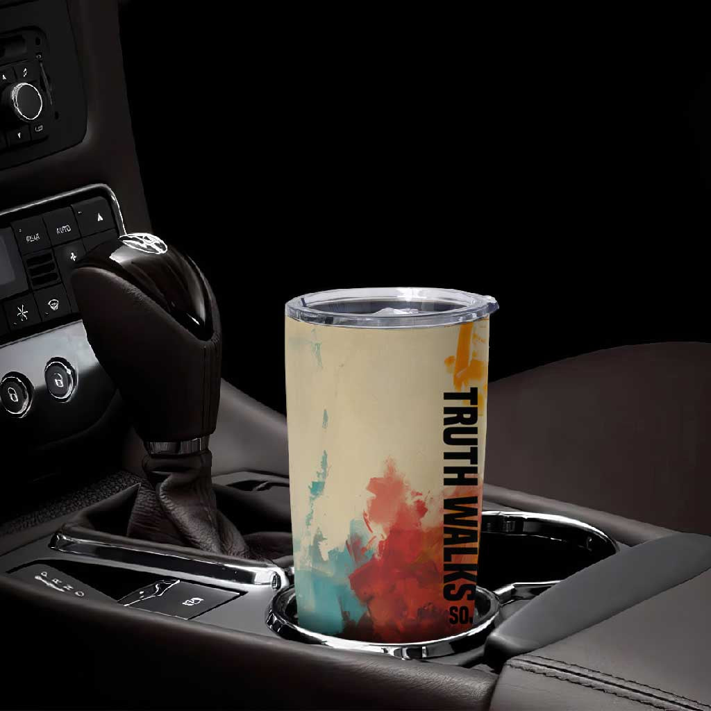 Sojourner Truth Tumbler Cup Truth Walks - Bold Portrait and Empowerment Design - African Pride