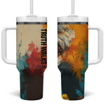 Sojourner Truth Tumbler With Handle Truth Walks - Bold Portrait and Empowerment Design - African Pride