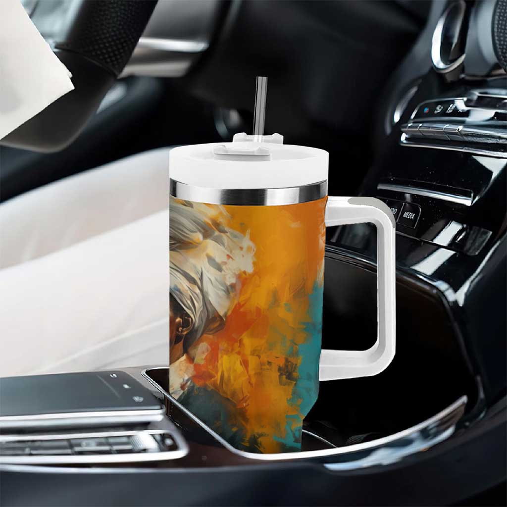 Sojourner Truth Tumbler With Handle Truth Walks - Bold Portrait and Empowerment Design - African Pride
