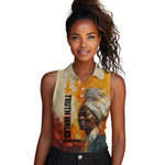 Sojourner Truth Women Sleeveless Polo Shirt Truth Walks - Bold Portrait and Empowerment Design - African Pride