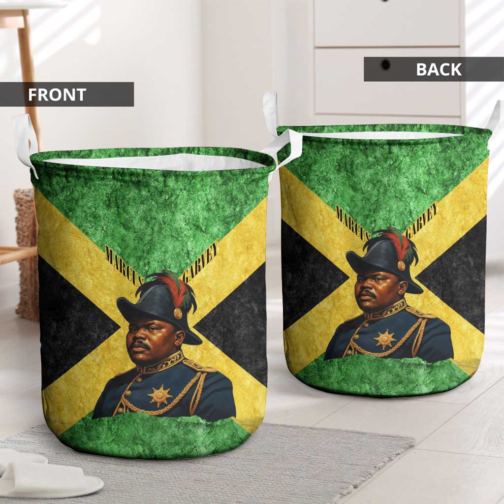 Marcus Garvey Laundry Basket Jamaican Flag Theme African Fist Civil Rights Symbol Pan African Tribute Design - African Pride