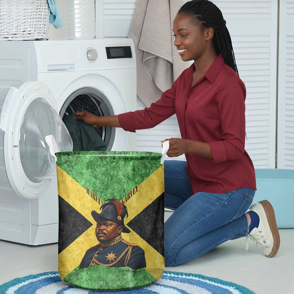 Marcus Garvey Laundry Basket Jamaican Flag Theme African Fist Civil Rights Symbol Pan African Tribute Design - African Pride