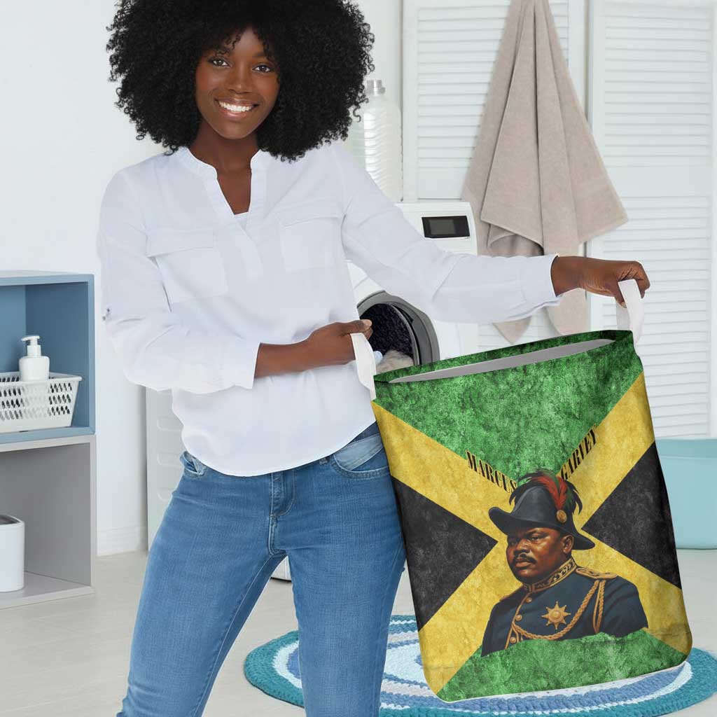 Marcus Garvey Laundry Basket Jamaican Flag Theme African Fist Civil Rights Symbol Pan African Tribute Design - African Pride
