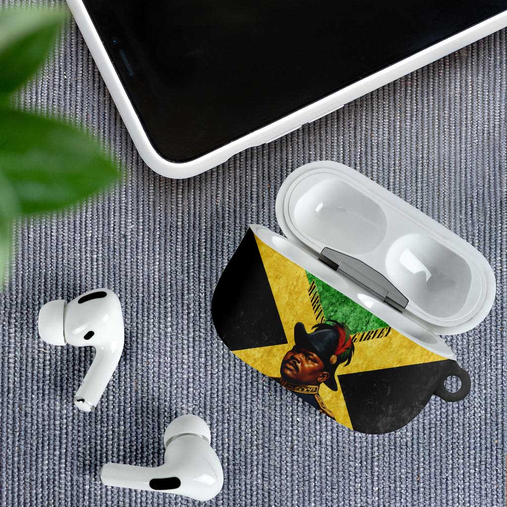 Marcus Garvey AirPods Case Jamaican Flag Theme African Fist Civil Rights Symbol Pan African Tribute Design - African Pride