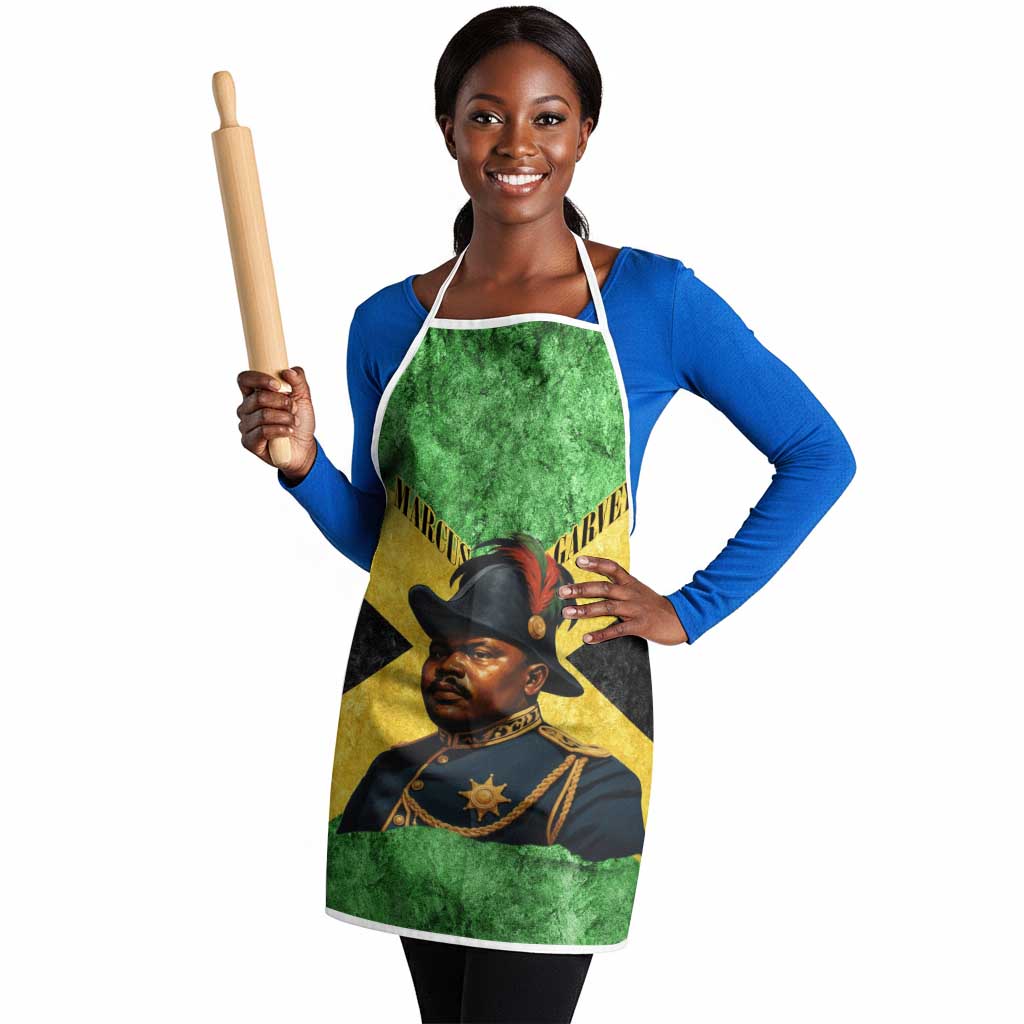 Marcus Garvey Apron Jamaican Flag Theme African Fist Civil Rights Symbol Pan African Tribute Design - African Pride