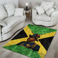 Marcus Garvey Area Rug Jamaican Flag Theme African Fist Civil Rights Symbol Pan African Tribute Design - African Pride