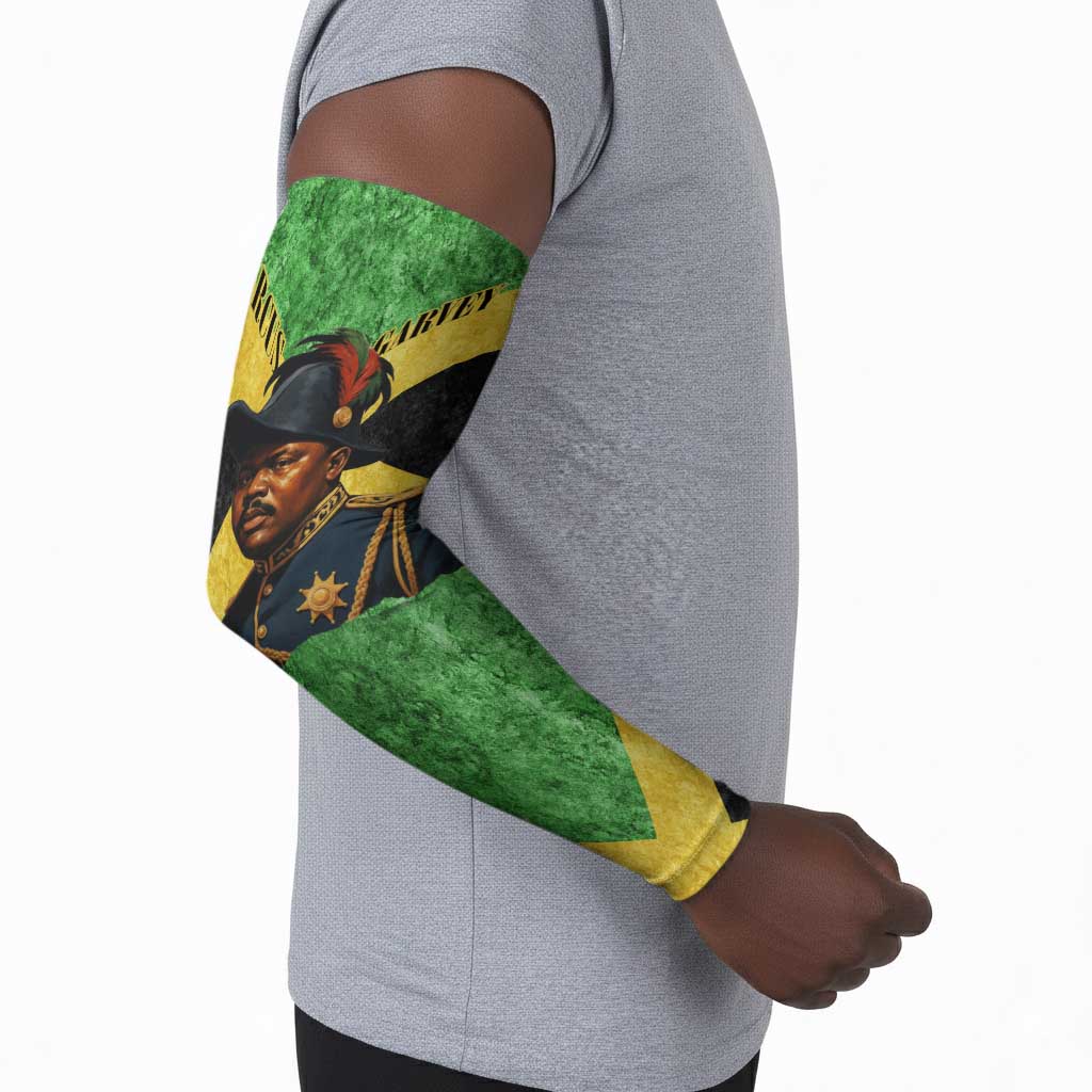 Marcus Garvey Arm Sleeves Jamaican Flag Theme African Fist Civil Rights Symbol Pan African Tribute Design - African Pride