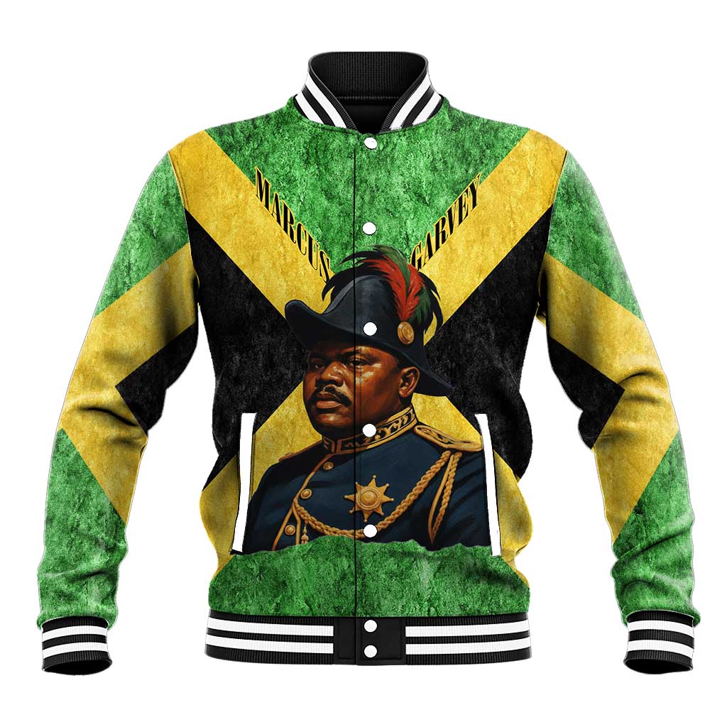 Marcus Garvey Baseball Jacket Jamaican Flag Theme African Fist Civil Rights Symbol Pan African Tribute Design - African Pride