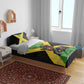 Marcus Garvey Bedding Set Jamaican Flag Theme African Fist Civil Rights Symbol Pan African Tribute Design - African Pride