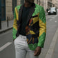 Marcus Garvey Blazer Jamaican Flag Theme African Fist Civil Rights Symbol Pan African Tribute Design - African Pride