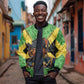 Marcus Garvey Bomber Jacket Jamaican Flag Theme African Fist Civil Rights Symbol Pan African Tribute Design - African Pride