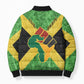 Marcus Garvey Bomber Puffer Jacket Jamaican Flag Theme African Fist Civil Rights Symbol Pan African Tribute Design - African Pride