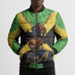 Marcus Garvey Bomber Puffer Jacket Jamaican Flag Theme African Fist Civil Rights Symbol Pan African Tribute Design - African Pride