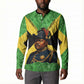 Marcus Garvey Button Sweatshirt Jamaican Flag Theme African Fist Civil Rights Symbol Pan African Tribute Design