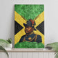 Marcus Garvey Canvas Wall Art Jamaican Flag Theme African Fist Civil Rights Symbol Pan African Tribute Design - African Pride
