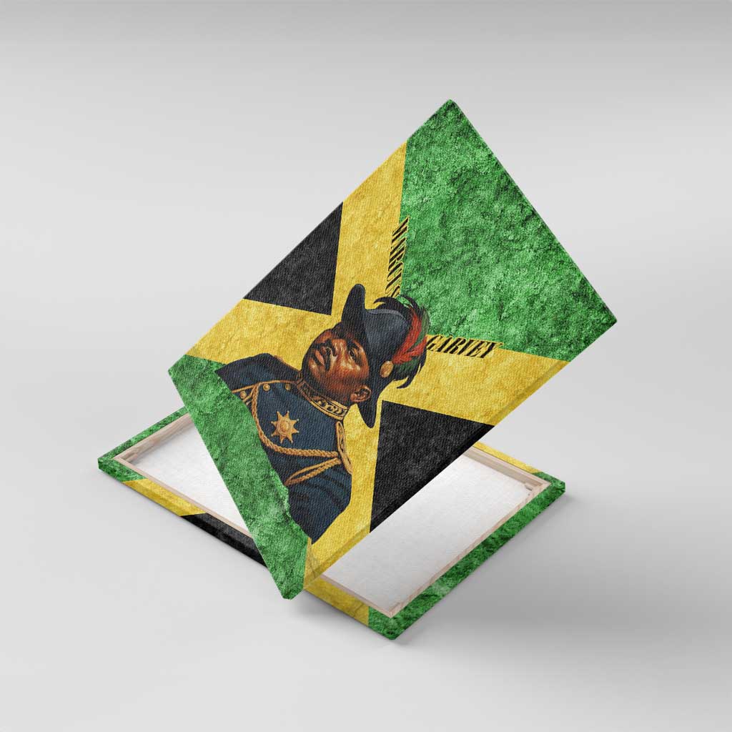 Marcus Garvey Canvas Wall Art Jamaican Flag Theme African Fist Civil Rights Symbol Pan African Tribute Design - African Pride
