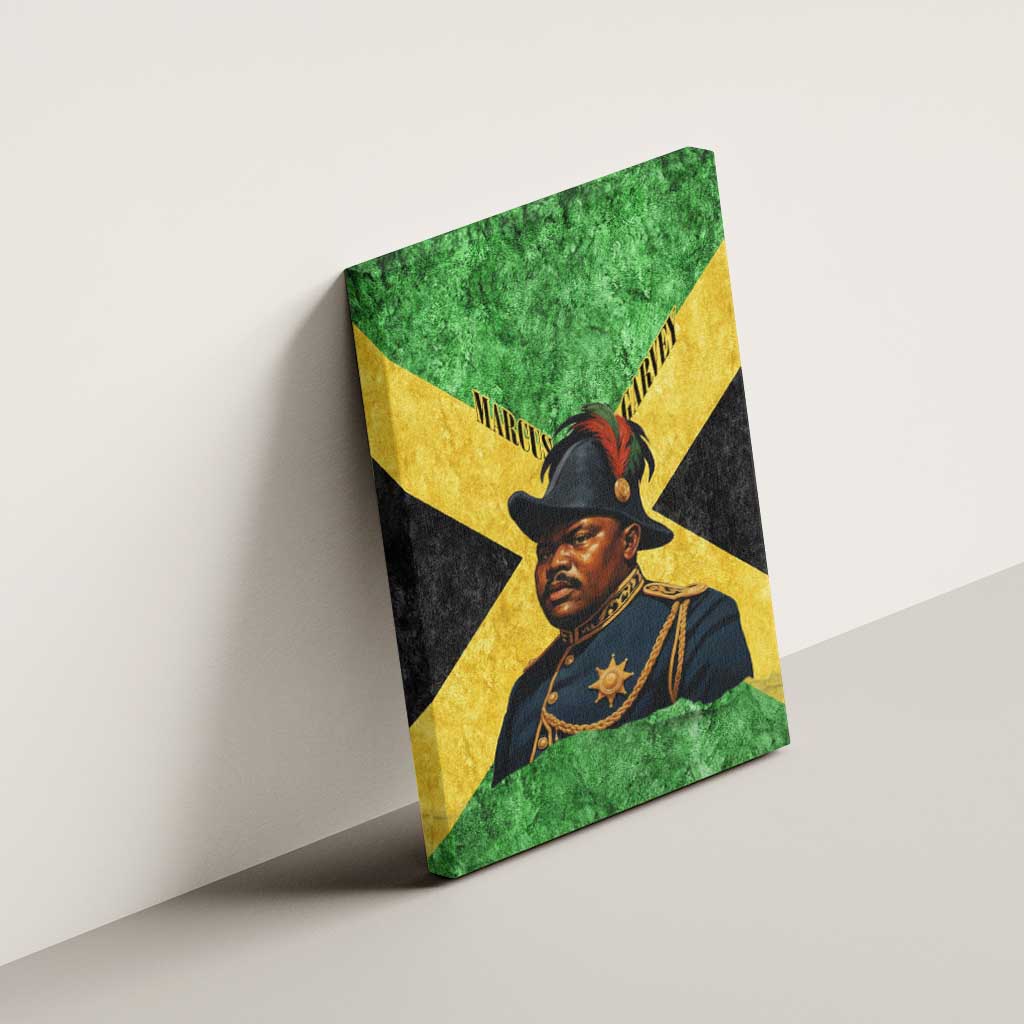 Marcus Garvey Canvas Wall Art Jamaican Flag Theme African Fist Civil Rights Symbol Pan African Tribute Design - African Pride