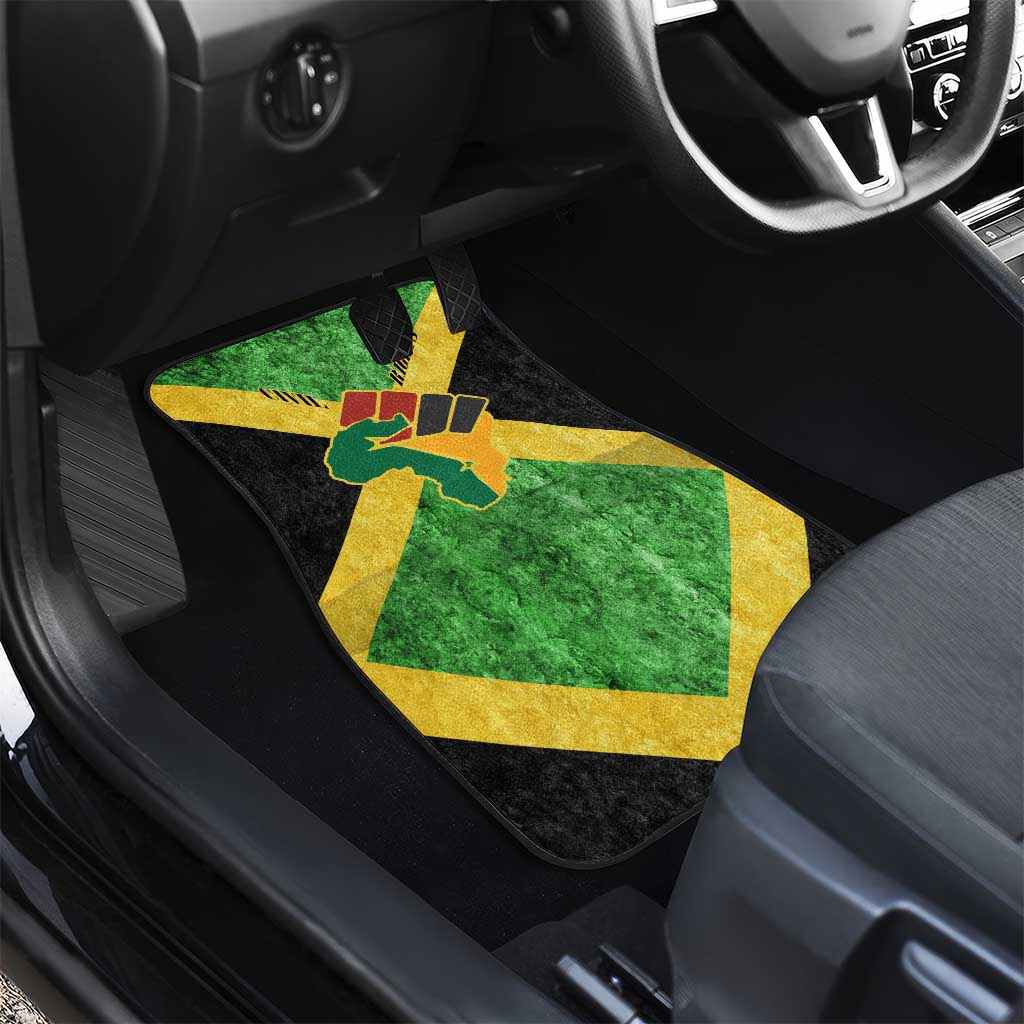 Marcus Garvey Car Mats Jamaican Flag Theme African Fist Civil Rights Symbol Pan African Tribute Design - African Pride