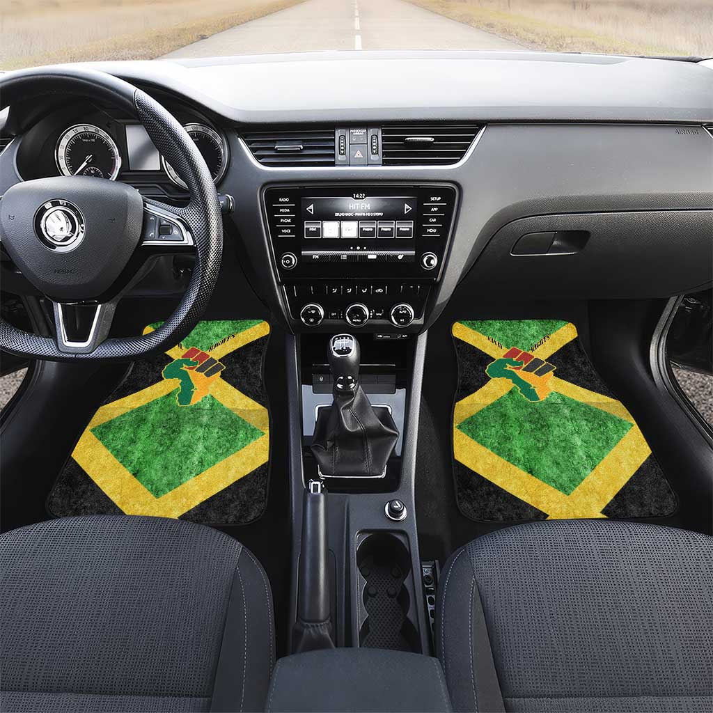 Marcus Garvey Car Mats Jamaican Flag Theme African Fist Civil Rights Symbol Pan African Tribute Design - African Pride