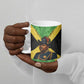 Marcus Garvey Ceramic Mug Jamaican Flag Theme African Fist Civil Rights Symbol Pan African Tribute Design - African Pride