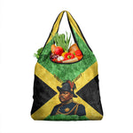 Marcus Garvey Grocery Bag Jamaican Flag Theme African Fist Civil Rights Symbol Pan African Tribute Design - African Pride