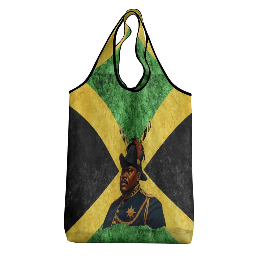 Marcus Garvey Grocery Bag Jamaican Flag Theme African Fist Civil Rights Symbol Pan African Tribute Design - African Pride