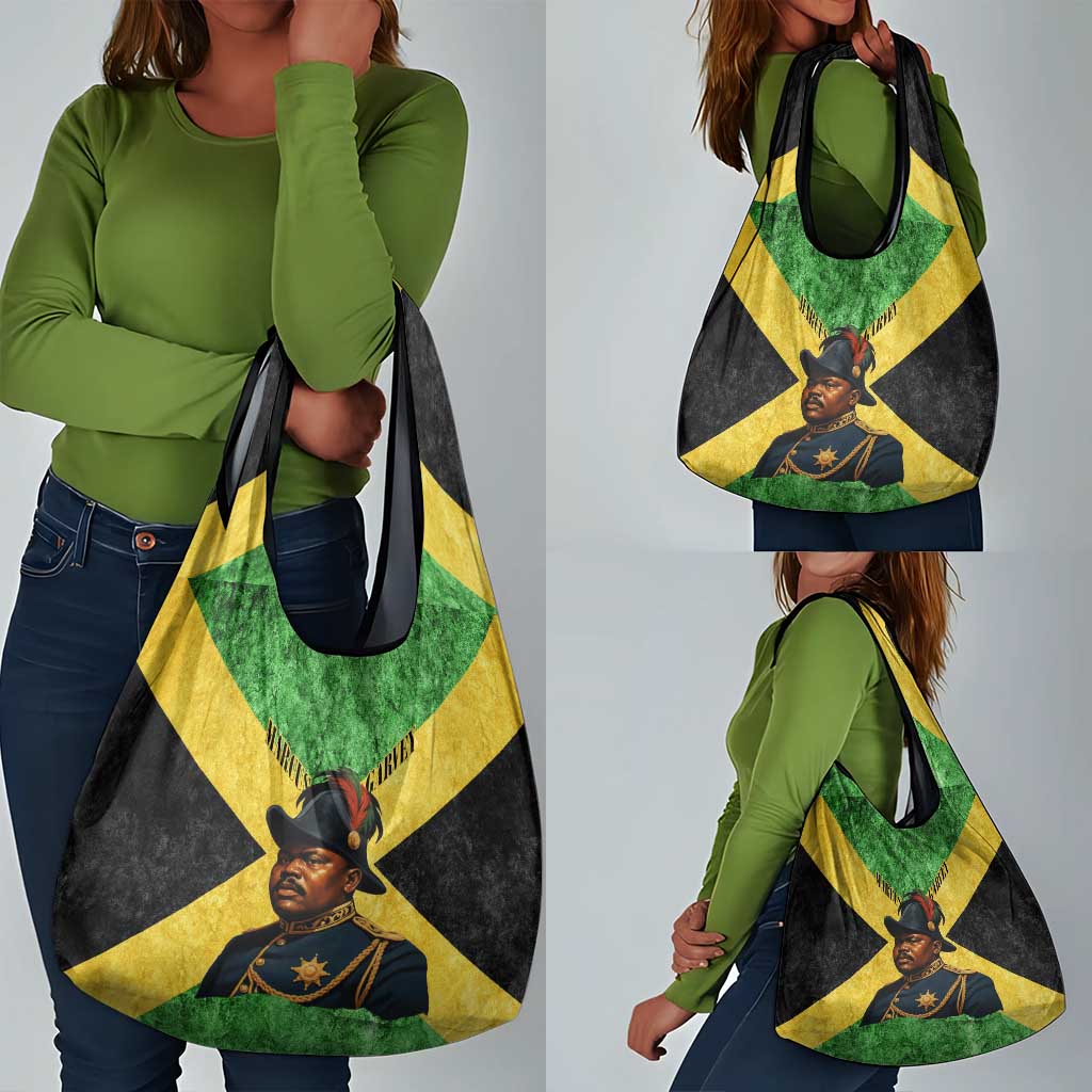 Marcus Garvey Grocery Bag Jamaican Flag Theme African Fist Civil Rights Symbol Pan African Tribute Design - African Pride