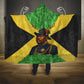 Marcus Garvey Hooded Blanket Jamaican Flag Theme African Fist Civil Rights Symbol Pan African Tribute Design - African Pride