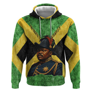 Marcus Garvey Hoodie Jamaican Flag Theme African Fist Civil Rights Symbol Pan African Tribute Design - African Pride