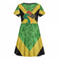 Marcus Garvey Kid Short Sleeve Dress Jamaican Flag Theme African Fist Civil Rights Symbol Pan African Tribute Design TS04