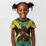 Marcus Garvey Kid T shirt Jamaican Flag Theme African Fist Civil Rights Symbol Pan African Tribute Design TS04