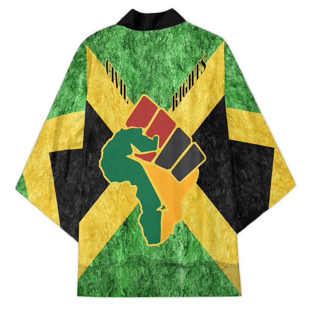 Marcus Garvey Kimono Jamaican Flag Theme African Fist Civil Rights Symbol Pan African Tribute Design - African Pride