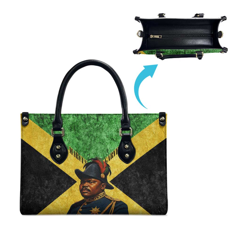 Marcus Garvey Leather Bag Jamaican Flag Theme African Fist Civil Rights Symbol Pan African Tribute Design - African Pride
