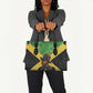 Marcus Garvey Leather Bag Jamaican Flag Theme African Fist Civil Rights Symbol Pan African Tribute Design - African Pride