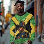 Marcus Garvey Long Sleeve Shirt Jamaican Flag Theme African Fist Civil Rights Symbol Pan African Tribute Design - African Pride