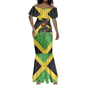 Marcus Garvey Mermaid Dress Jamaican Flag Theme African Fist Civil Rights Symbol Pan African Tribute Design - African Pride
