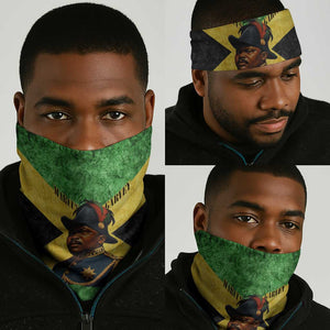 Marcus Garvey Neck Gaiter Jamaican Flag Theme African Fist Civil Rights Symbol Pan African Tribute Design - African Pride
