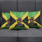 Marcus Garvey Pillow Cover Jamaican Flag Theme African Fist Civil Rights Symbol Pan African Tribute Design - African Pride