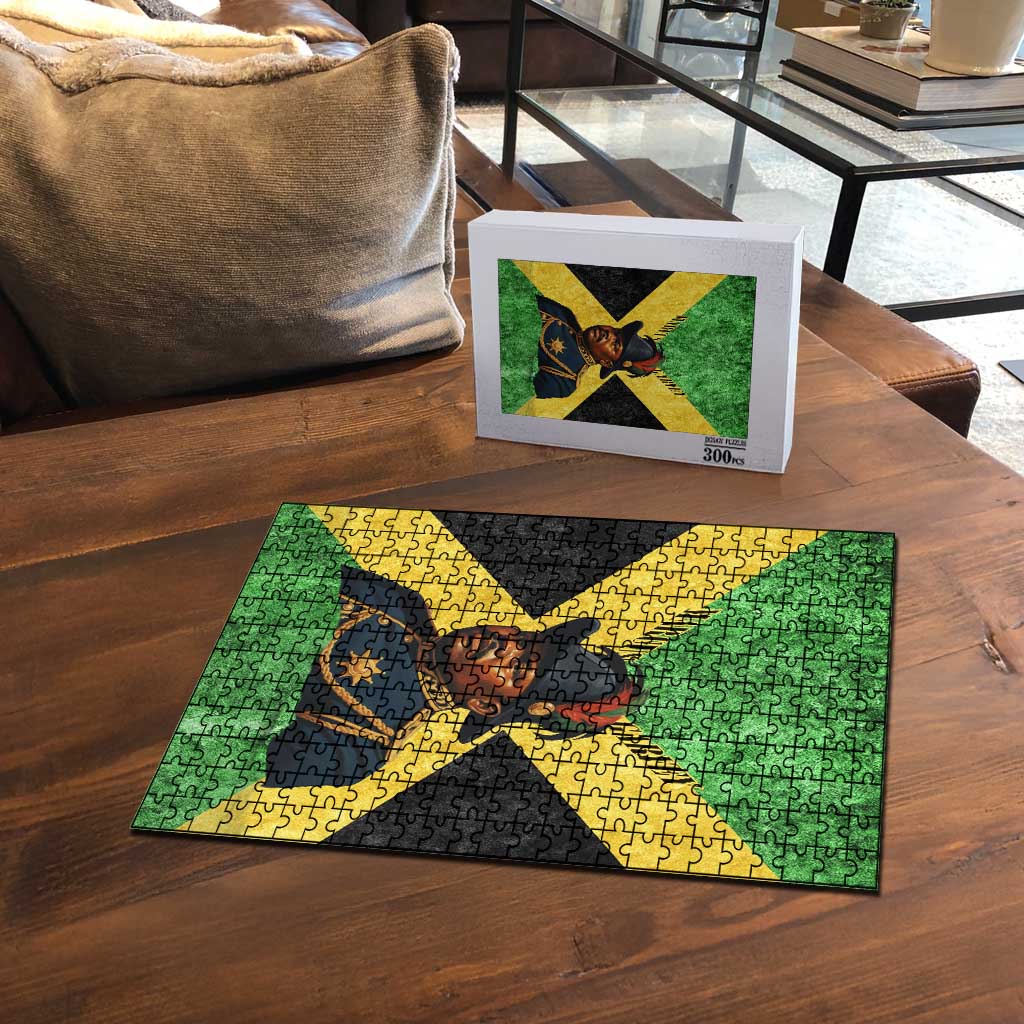 Marcus Garvey Puzzle Jamaican Flag Theme African Fist Civil Rights Symbol Pan African Tribute Design - African Pride